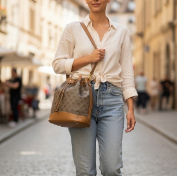 Gucci gg monogram canvas/leather vintage women's Shoulder bag - Picture 10 of 16